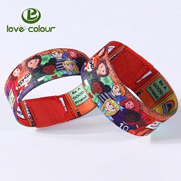 Professional factory custom Christmas elastic wrist band with printing logo