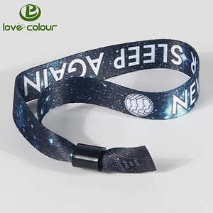 Custom Polyester One Direction Sublimation Printing Cloth Polyester Wristband