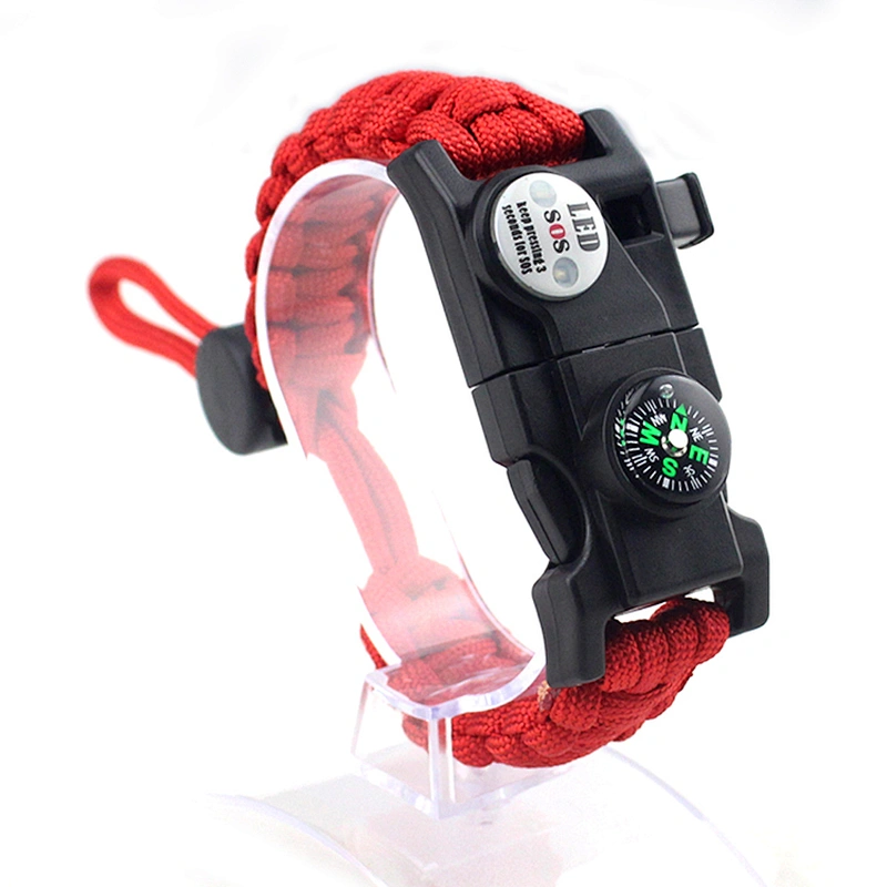 Outdoor Popular Compass Emergency Multi-Purpose Rescue Camping Bracelet