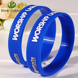 Custom Silicon Bracelet Adjustable Silicon Wrist band for promotion