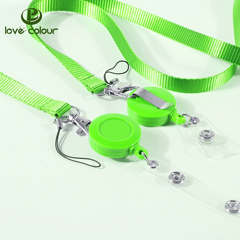 Custom popular polyester printing event lanyard and badge reel for card holder