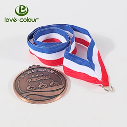 Wholesales Basketball Victory Medal Ribbon in Flag Color