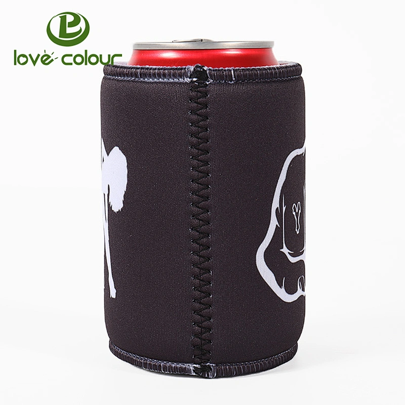 Promotional Black Color Beer Can Bag Cooler Neoprene Custom Shape Coolies Sleeve