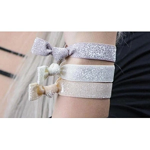 DIY Fold Over Elastic Hair Ties Elastic Ponytail Holder Soft Ribbon Knotted Fabric Bands