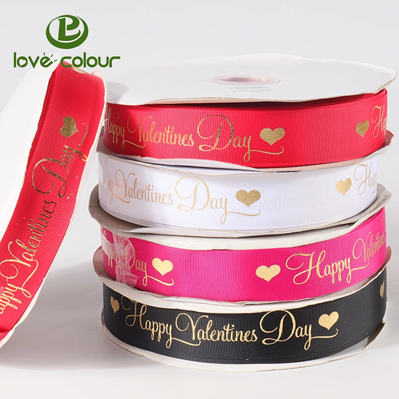 Popular custom various colors grosgrain packing ribbon for festival decoration