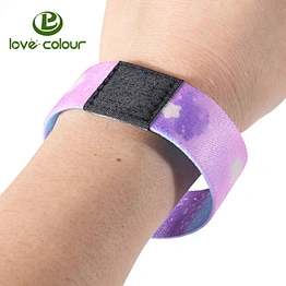 Polyester custom cheap printed eco-friendly wristbands fancy elastic wrist band