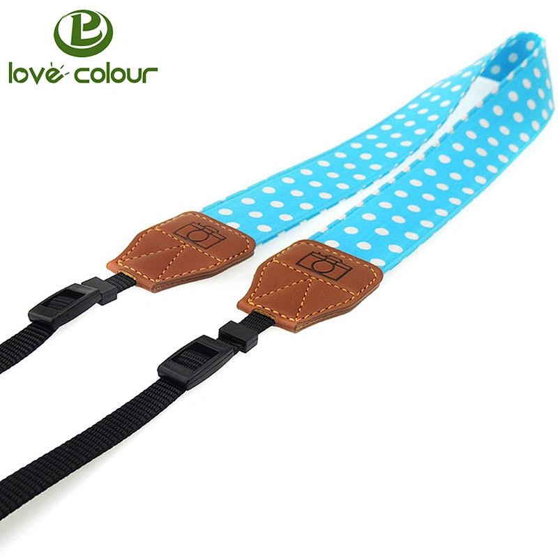 High quality custom polyester national style cute cartoon camera shoulder strap