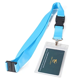 Cheap custom advertising id badge holder lanyard strap for promotion gift