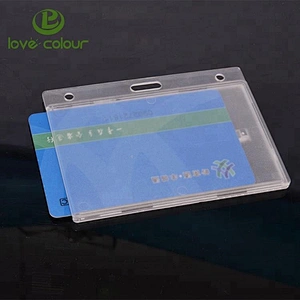 Custom blank double sided plastic badge holder