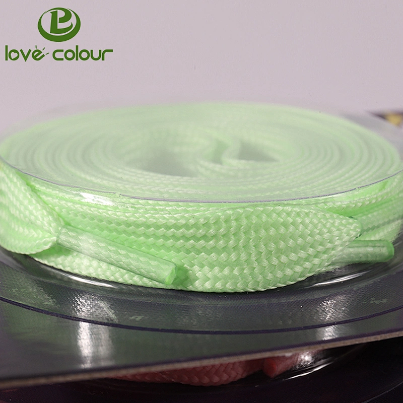 Guangzhou manufacturer customized rainbow shoelaces glow in the dark