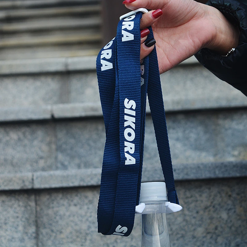 High quality cheap custom polyester adjustable water bottle neck lanyard