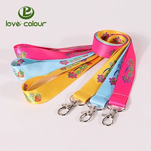 Custom Dye Sublimation Colorful Lanyards Strap For Promotion