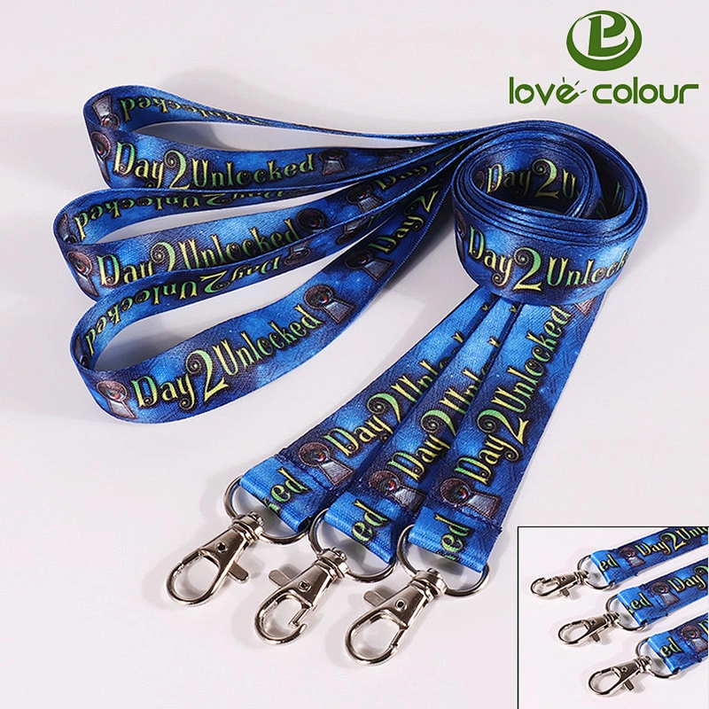 Polyester dye sublimation keychains lanyard for promotional