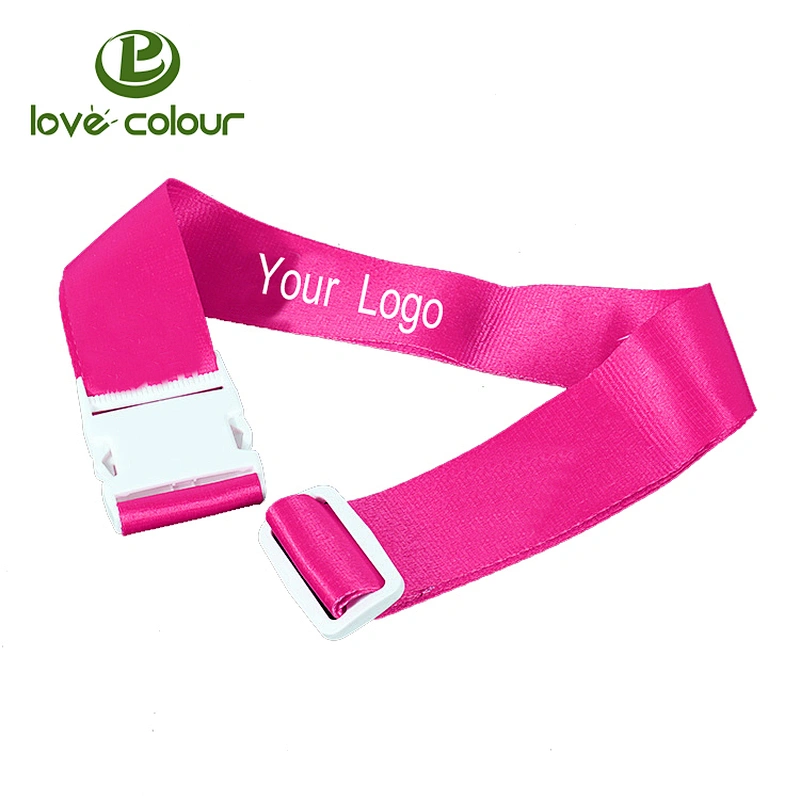 Custom polyester detachable luggage belt/promotional suitcase strap