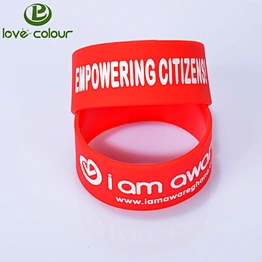 Custom 1 Inch Bracelets Bulk silicone armbands / Wholesale cheap silicone wristbands