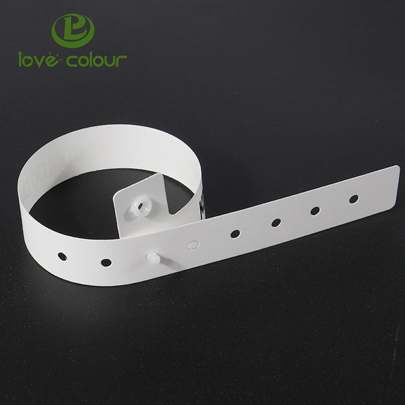 Eco Friendly Custom White Color ID Vinyl Wristband for Hospital
