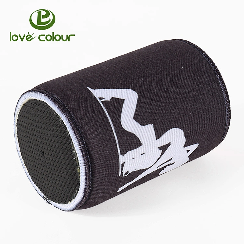 Promotional Black Color Beer Can Bag Cooler Neoprene Custom Shape Coolies Sleeve