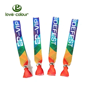 Lovecolour custom popular fabric cloth wristbands for festival events