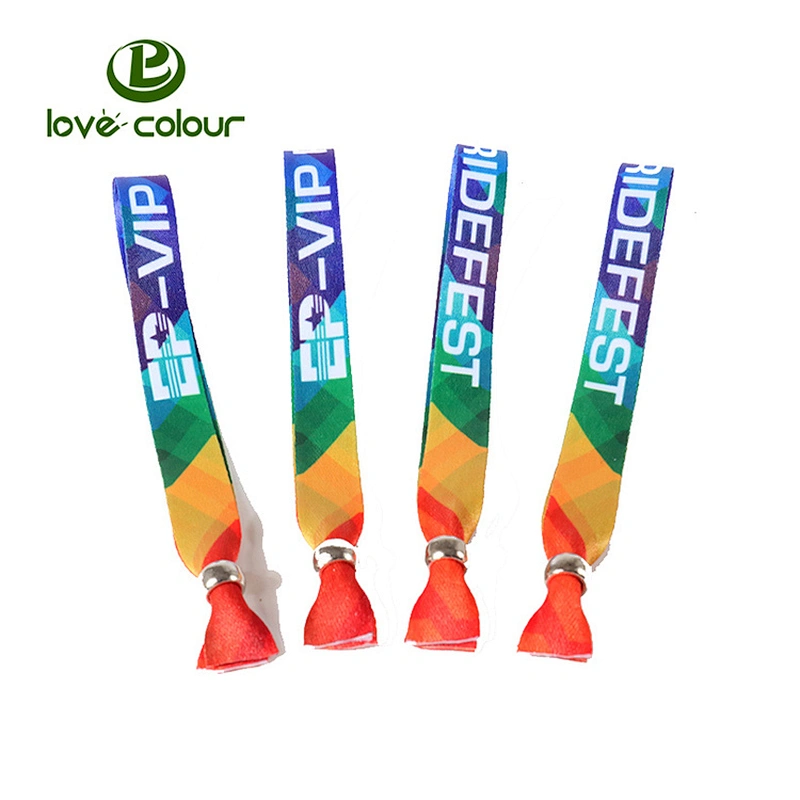 Lovecolour custom popular fabric cloth wristbands for festival events