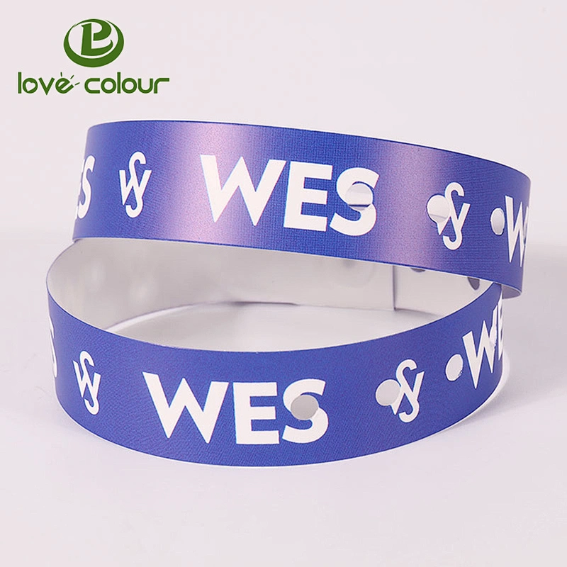 Custom unique vinyl wristbands with full-color imagery and text