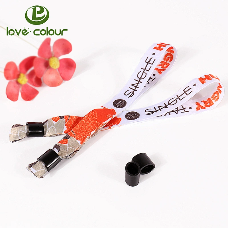 Custom polyester wristband bracelet heated wrist band for festival event