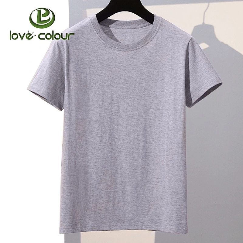 OEM custom red / black / grey / white 100% cotton soft and comfortable t shirts printing basic t-shirts