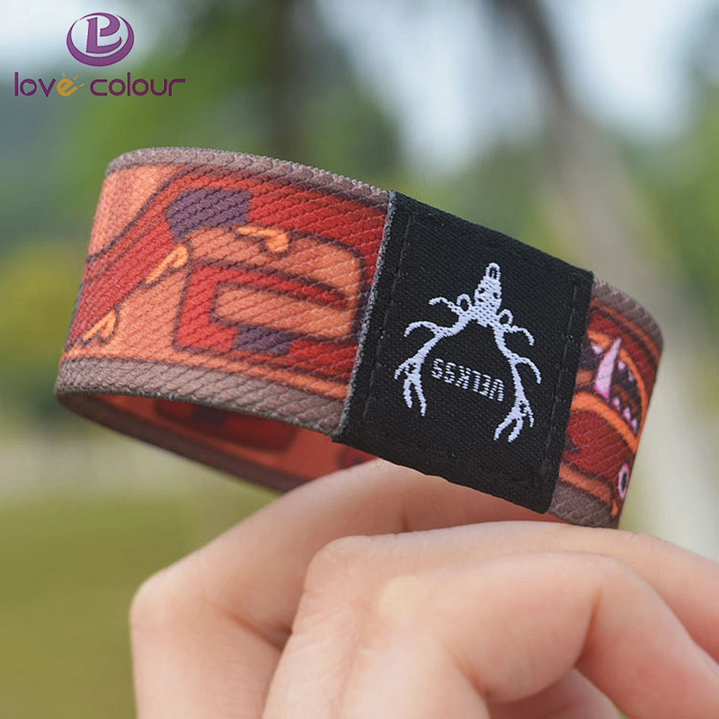 New custom promotional gift items fashion elastic wristband for music party