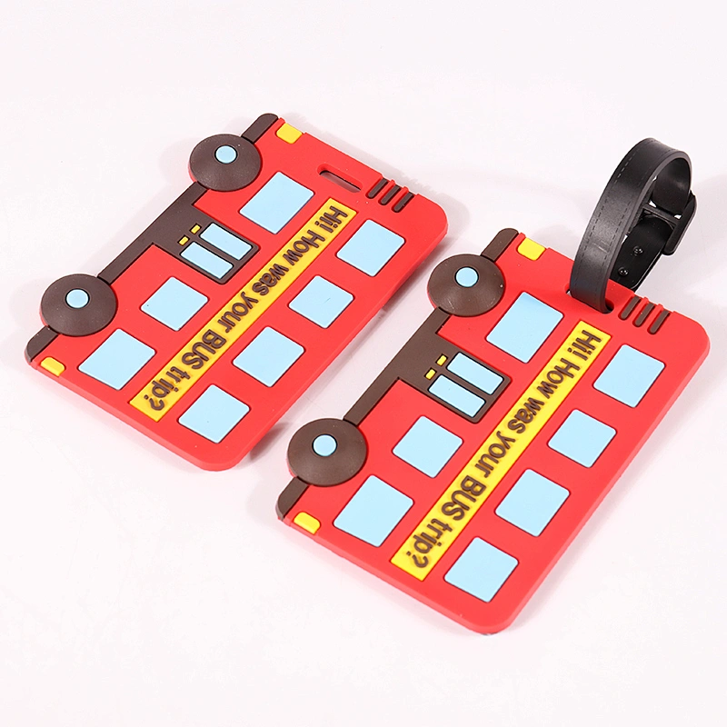 Custom Cartoon Rubber Luggage Tags for Promotional Gifts