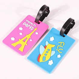 Hot sale cheap bulk travel silicone luggage tags with logo