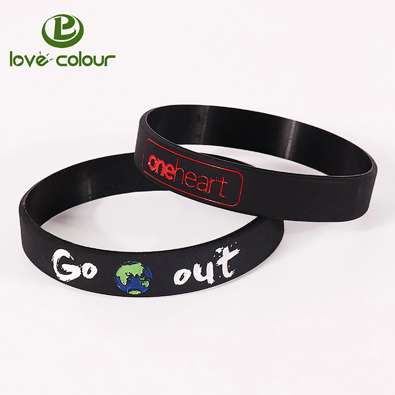 Custom tie dye silicone bracelet/personalized silicone friendship wristband