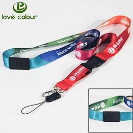 Custom Polyester Lanyard Cell Phone Holders Printing Strap ID Key Chain