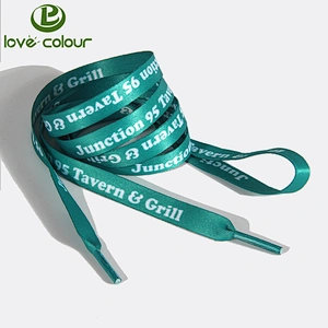 Printing Letter Polyester Material Custom Printed Fashion Sports Shoelaces