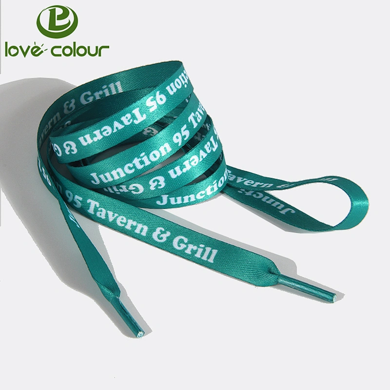Printing Letter Polyester Material Custom Printed Fashion Sports Shoelaces