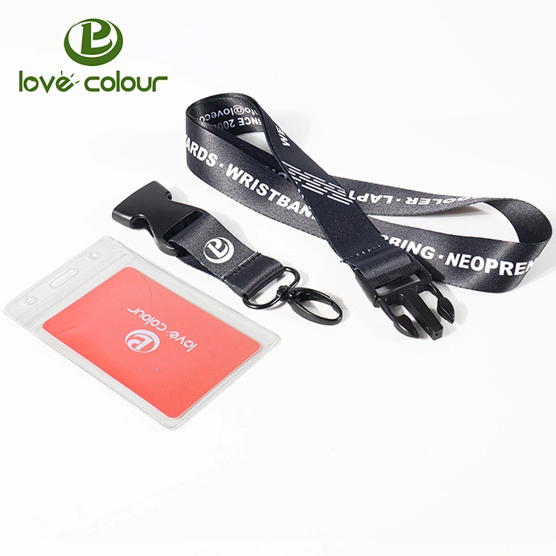 High Quality Bulk Flat Polyester Id Lanyard with Metal Hook