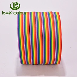 Factory supply wholesale polyester rainbow webbing strap band