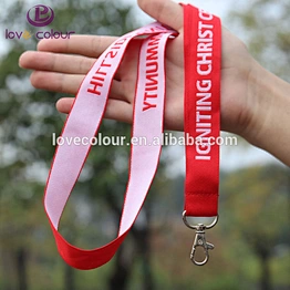 Custom polyester material jacquard weave lanyard strap