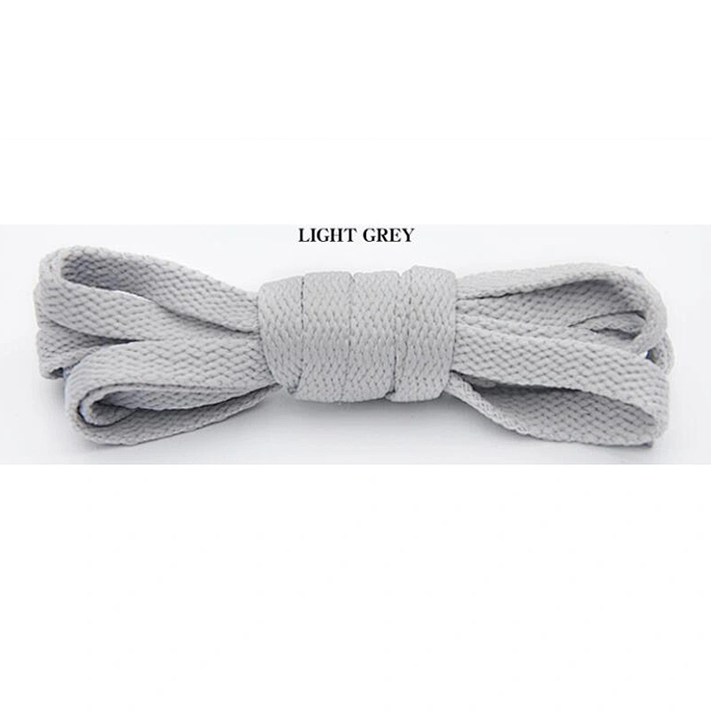 Factory Promotional High-quality Poly Light Grey Shoes Shoelaces Wholesale