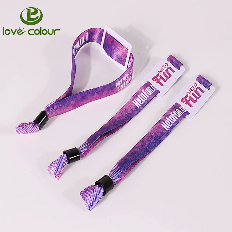 New custom fabric wristbands with one off closure with RFID