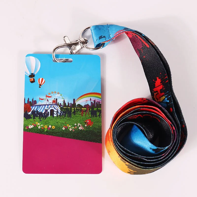 Custom Heat Transfer Sublimation Printing Lanyard With ID Card