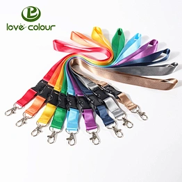 Custom polyester printed single lanyards strap for promotion