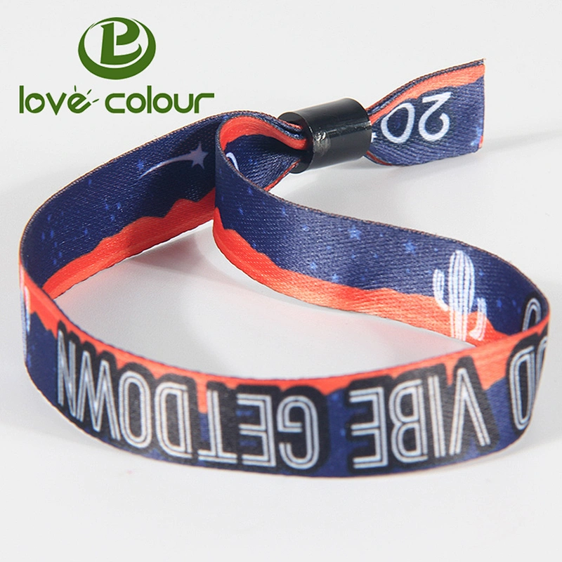 Excellent printing event bracelet sublimation wristband with plastic bead
