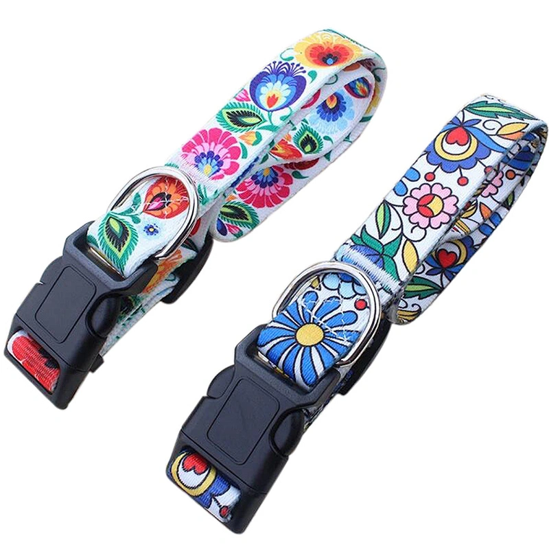 Safe outdoor luxury dog walking collars soft dog collar with custom logo