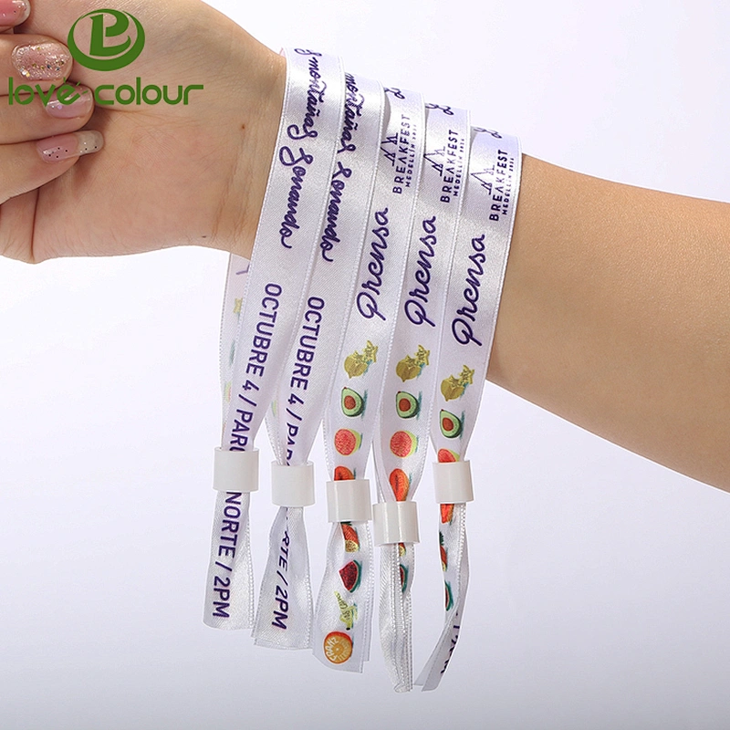 Cheap Custom Single Side Wristband Polyester Satin Band