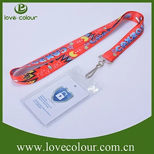 High quality transparent PVC business card holder with neck strap