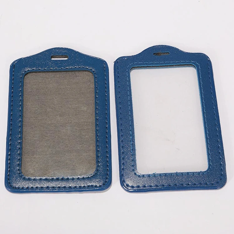 Custom both sides pu leather card holder for meeting