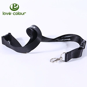 Custom flat polyester keychain lanyard strap with silk screen printing