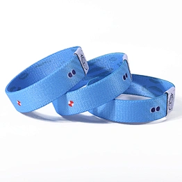 Wholesale custom elastic fabric band bracelet stretchy ribbon wristband