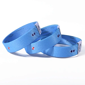 Wholesale custom elastic fabric band bracelet stretchy ribbon wristband