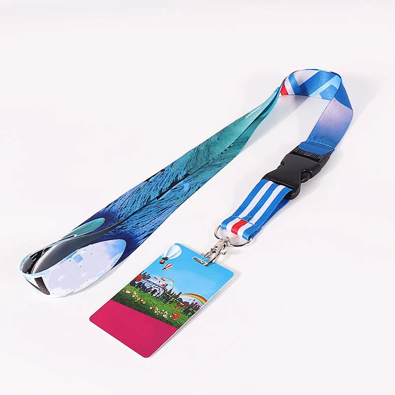High Quality Printed Custom Polyester Lanyard with Name Card