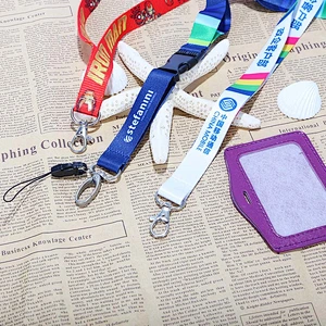 High quality fashion green color leather id card badge holder